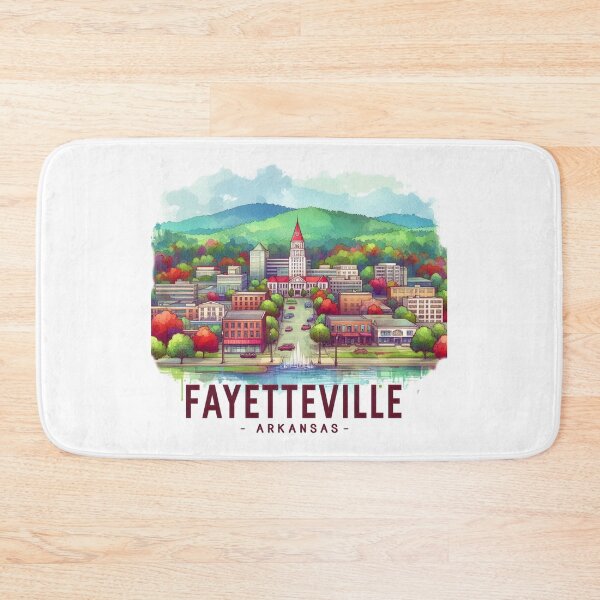 Item preview, Fayetteville Arkansas Watercolor Illustration designed and sold by PaintMeWorld.