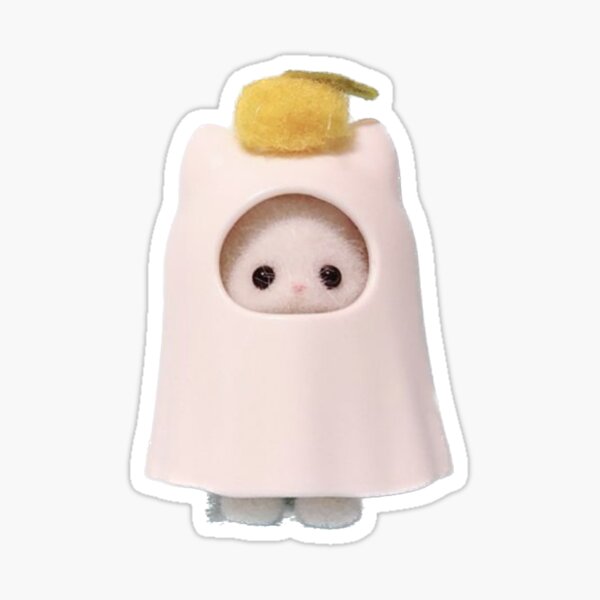 baby ghost calico Sticker
