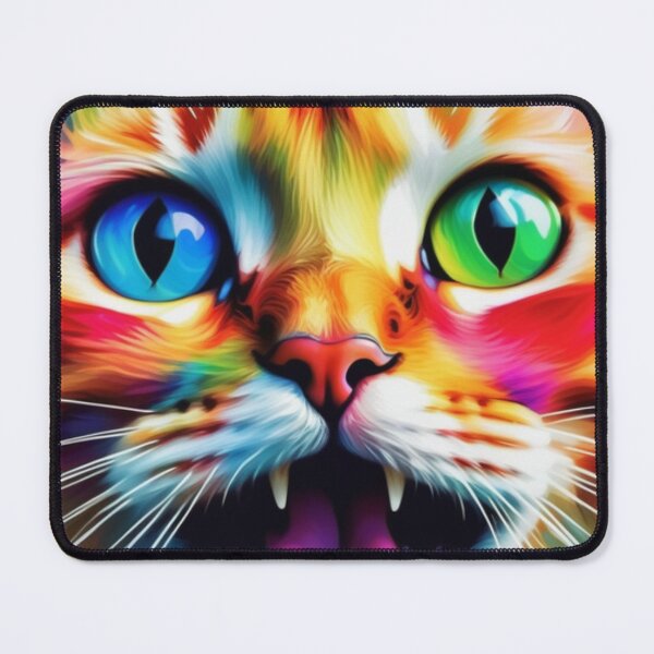 Item preview, Cat in pop art with blue and green eyes designed and sold by Toms Tee.