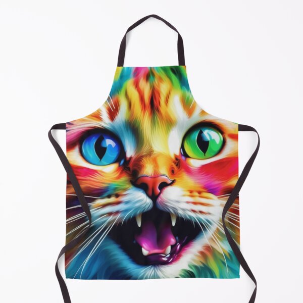 Item preview, Cat in pop art with blue and green eyes designed and sold by Toms Tee.