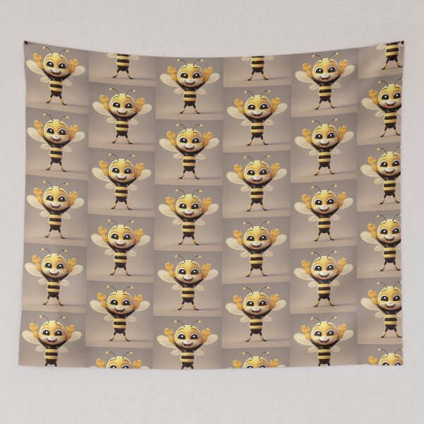 Item preview, Cute bee doing jumping jacks designed and sold by CharlieEd123.