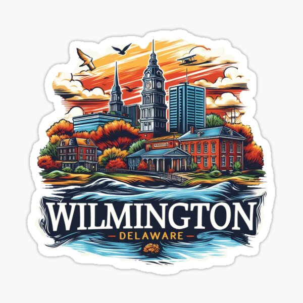 Item preview, Wilmington Delaware Watercolor Illustration designed and sold by PaintMeWorld.