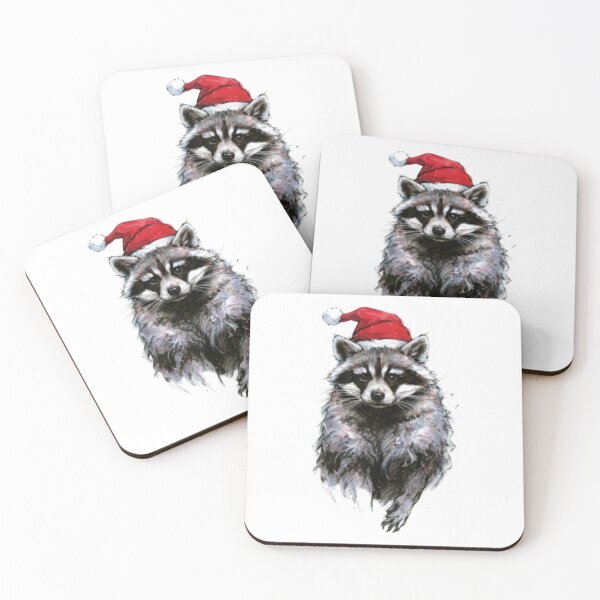 Item preview, Feliz Navidad Mapache: Amor Retro designed and sold by Blink Art Studio.