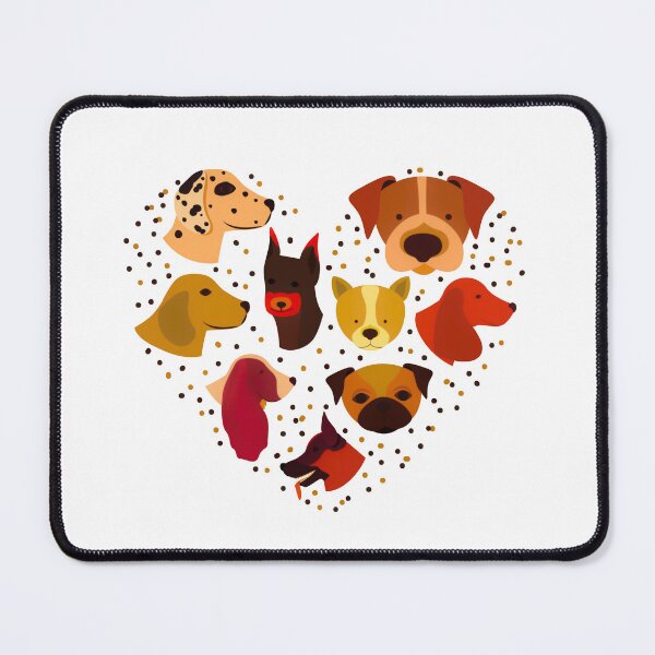 Item preview, Love Heart With Dog Faces designed and sold by TheCatmeow2000.
