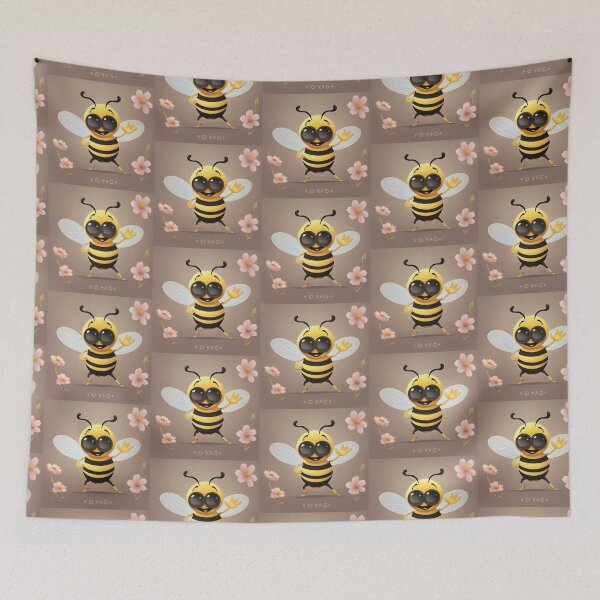 Item preview, Cute bee doing yoyaga designed and sold by CharlieEd123.