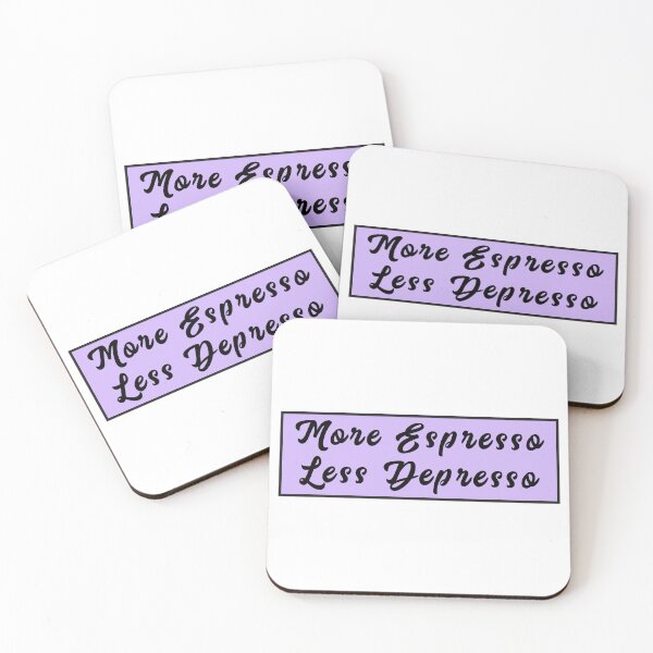 Artikelvorschau, Mehr Espresso Weniger Depresso - entworfen und verkauft von PurpleLoveStore.