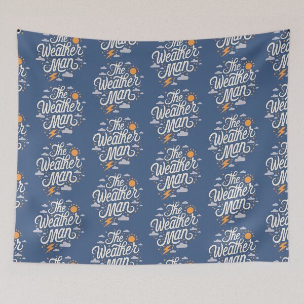 Item preview, The Weather Man Cursive Sun Clouds And Lightning Design designed and sold by SubtleSplit.