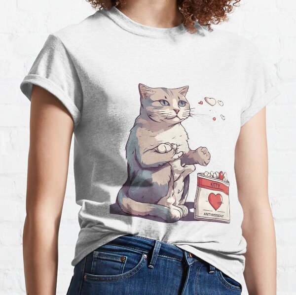 cat antidepressant t shirt