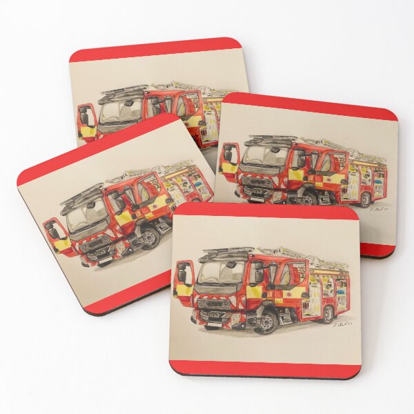 Item preview, Fire truck prints designed and sold by Truck drawing art.