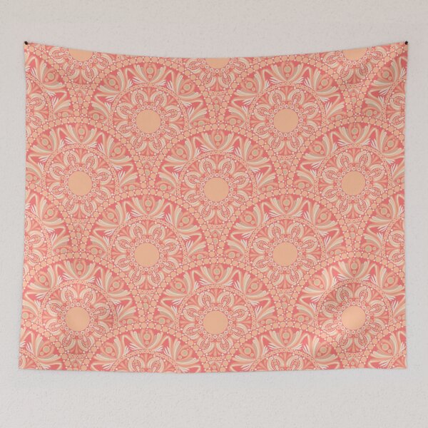 Item preview, Parfait Peach Plethora Dot Mandala Scallop designed and sold by Triplicate Limited.