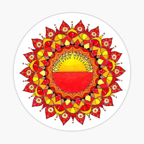 Sunrise-Sunset Mandala Sticker