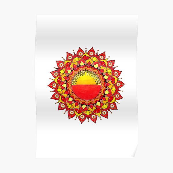 Sunrise-Sunset Mandala Poster