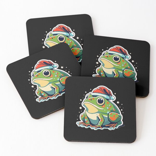 Item preview, Christmas Frog Toad in Santa Hat: A Hoppy Holiday designed and sold by LumberEchoArts.