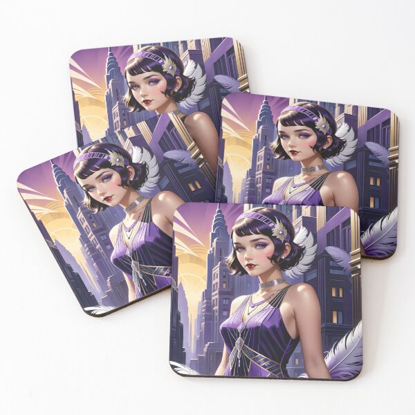 Item preview, 1920's art deco purple dress designed and sold by Metaverse8.