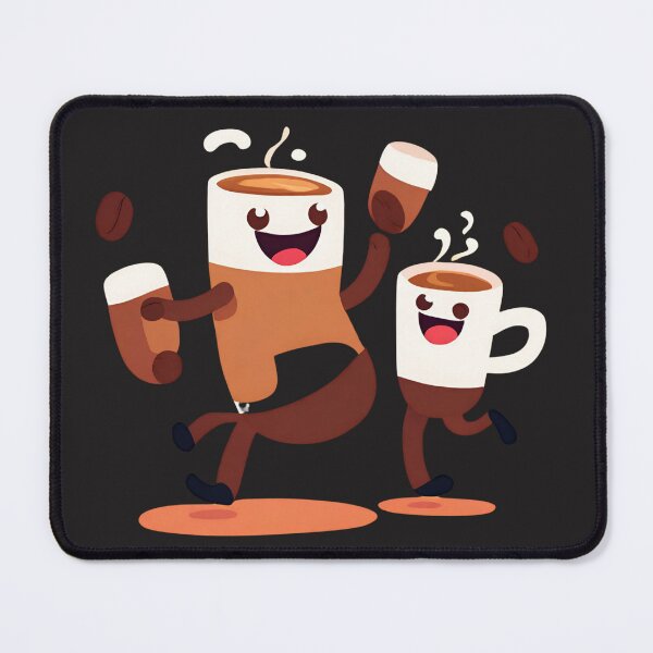 Item preview, "Dancing Coffee One - Cute and Caffeinated Coffee Lover Design" designed and sold by ReyhansArtWorld.