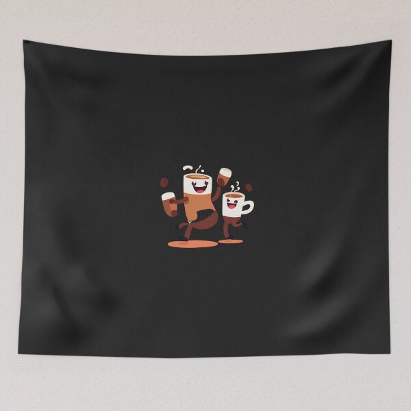 Item preview, "Dancing Coffee One - Cute and Caffeinated Coffee Lover Design" designed and sold by ReyhansArtWorld.