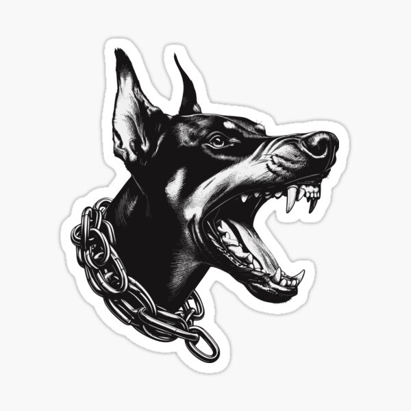 Aperçu de l'œuvre Tête de Dobermann créée et vendue par homosentient.