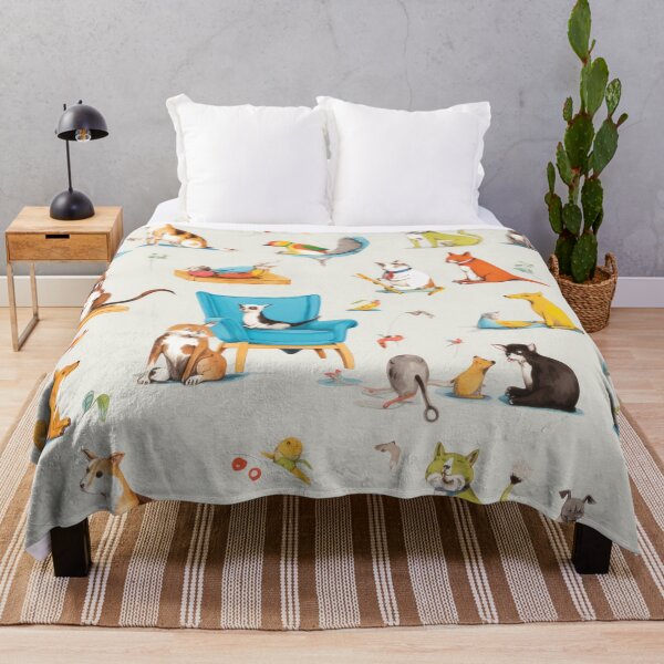 Item preview, Mixed pets pattern design degital illustration cat dogs birds designed and sold by PetPalsEmporium.