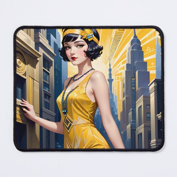 Item preview, 1920's art deco yellow dress designed and sold by Metaverse8.