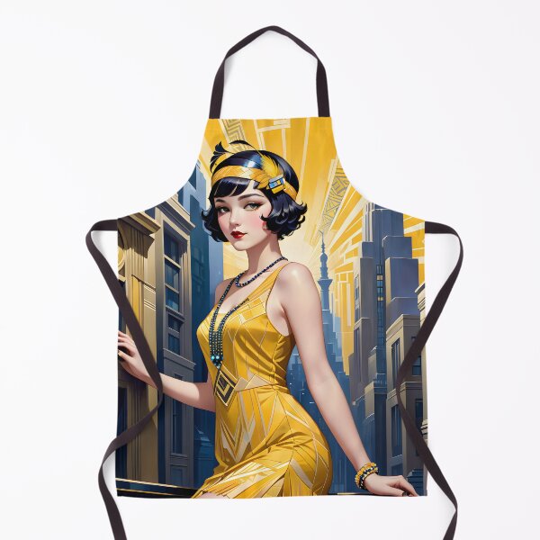 Item preview, 1920's art deco yellow dress designed and sold by Metaverse8.