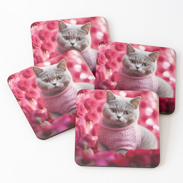 Item preview, British Shorthair Kitten In Rose Garden designed and sold by Nocturne  Paws.