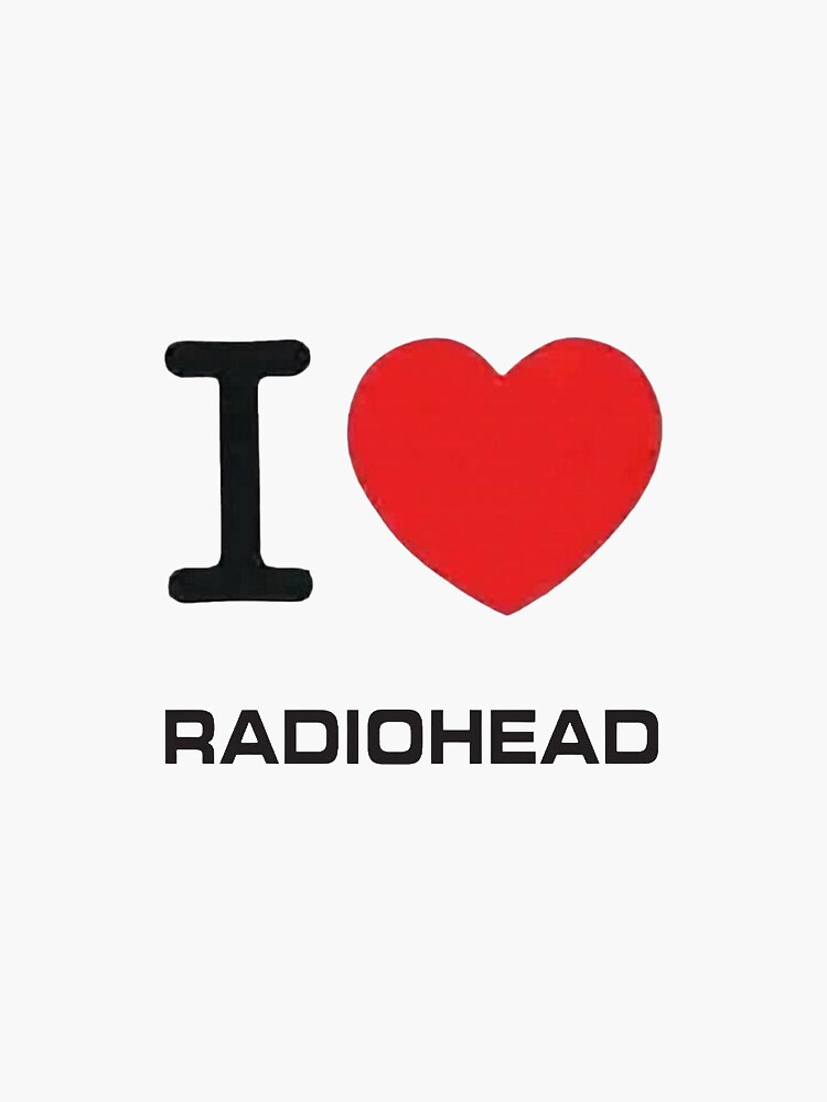 I Heart RADIOHEAD print. Sticker