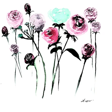 Artwork thumbnail, Dancing Roses by KeriFrances