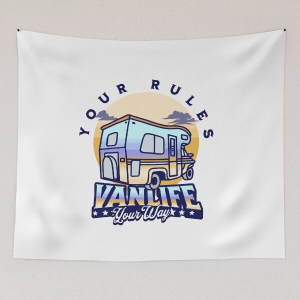 Item preview, Vanlife your rules your way, vanlife tees, campervan life, gifts for van lifers designed and sold by QuirkyTease.