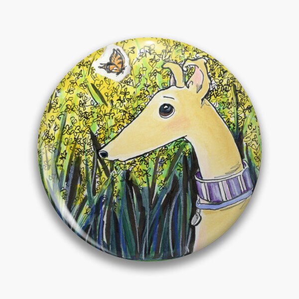 Item preview, Greyhound and butterfly designed and sold by Amy Preveza.