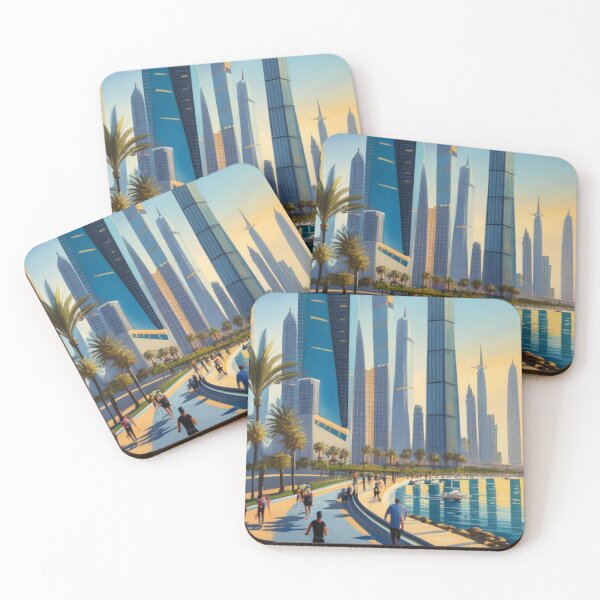 Item preview, The Corniche in the early morning designed and sold by ArtsDestination.