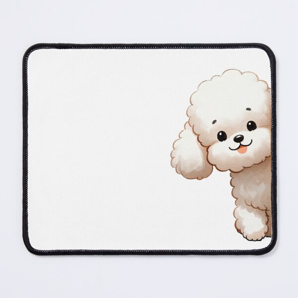 Item preview, Peeking Poodle - White designed and sold by FoxfireStardust.