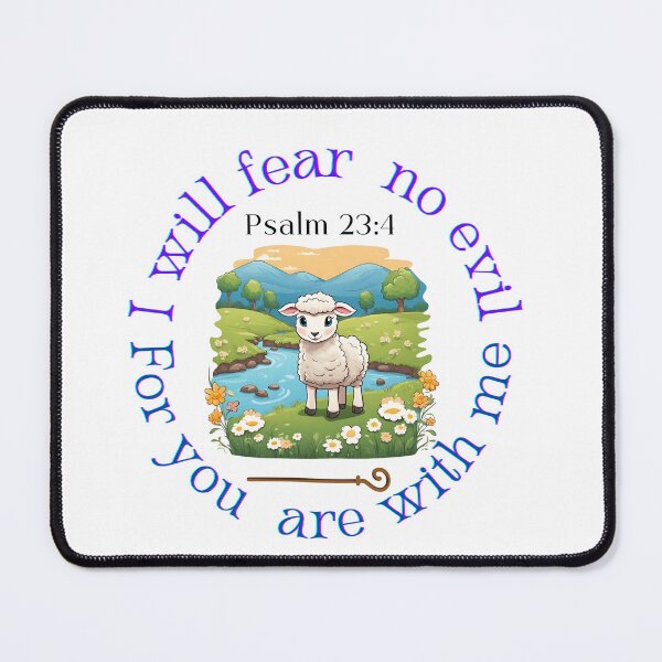 Item preview, I will fear no Evil for you are with me (psalm 23) designed and sold by WiseBlissful.