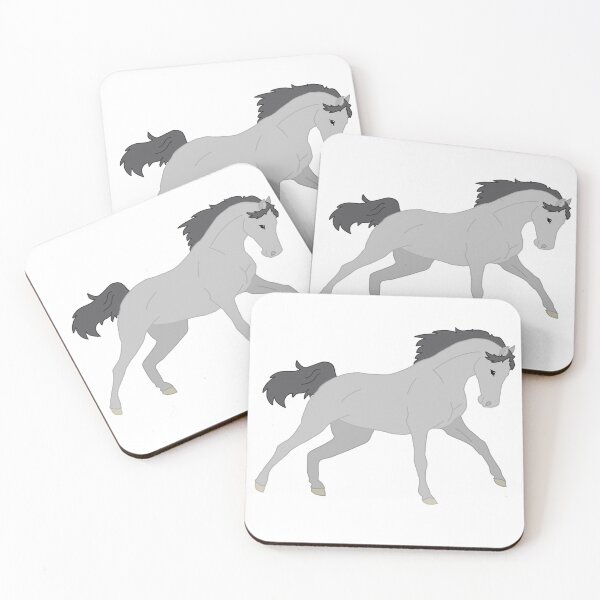 Item preview, COLOR LINE Wild Grey Horse designed and sold by Abby Art Studio.