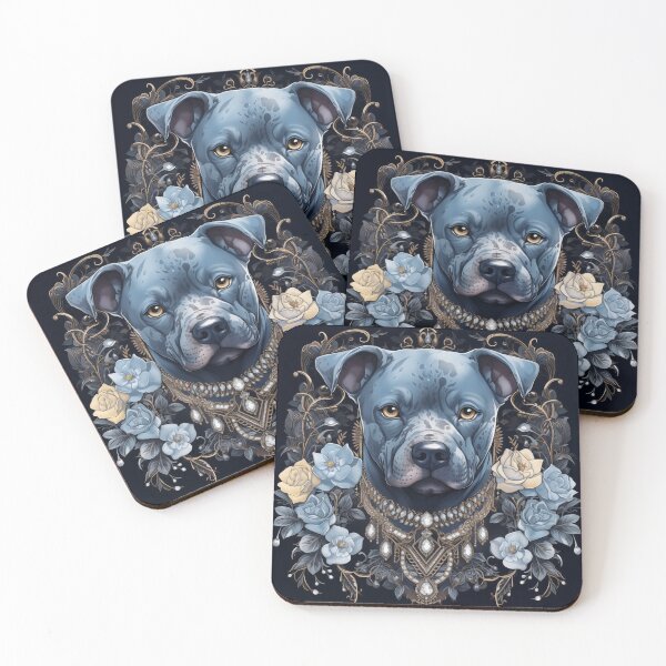 Item preview, Jewelled Blue Staffy  designed and sold by Nocturne  Paws.