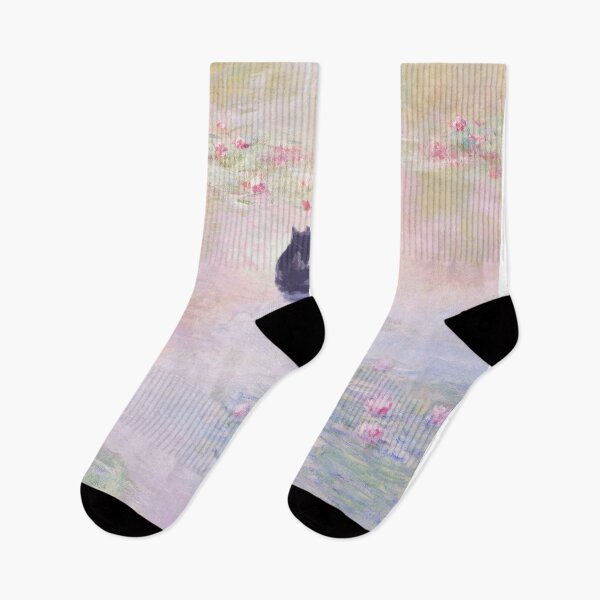 Item preview, Funny Black Cat in Water Lily Pond  by Claude Monet designed and sold by evermore-design.