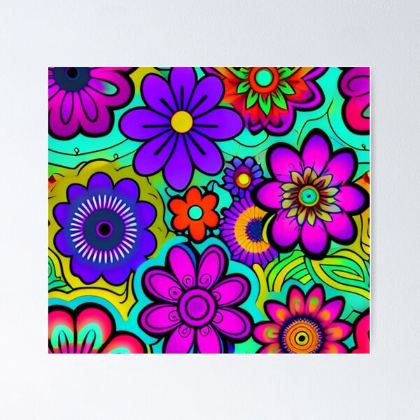 Item preview, Trippy flower design designed and sold by Flowerslaps.