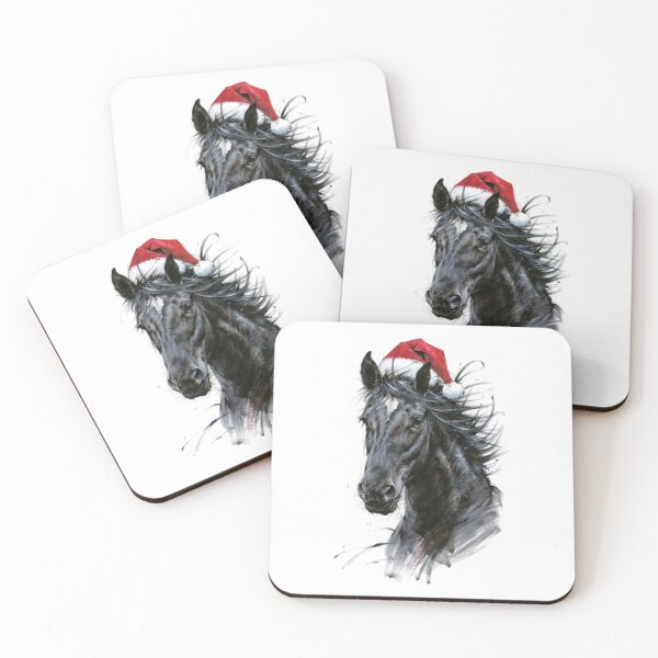 Item preview, 2023 Retro Xmas: Fluffy Horse Love designed and sold by Blink Art Studio.