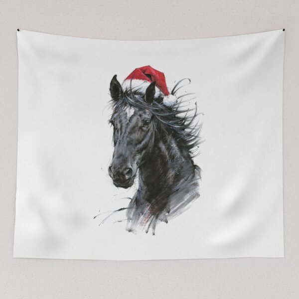 Item preview, 2023 Retro Xmas: Fluffy Horse Love designed and sold by Blink Art Studio.