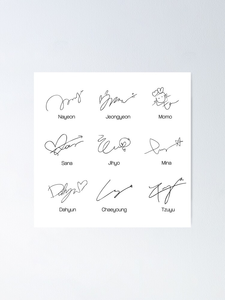 TWICE メンバーサイン Twice autographs with name