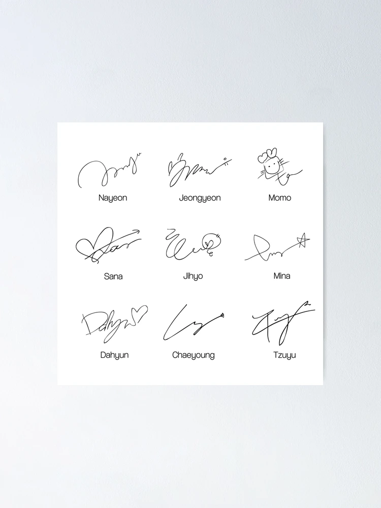 Twice autographs with name