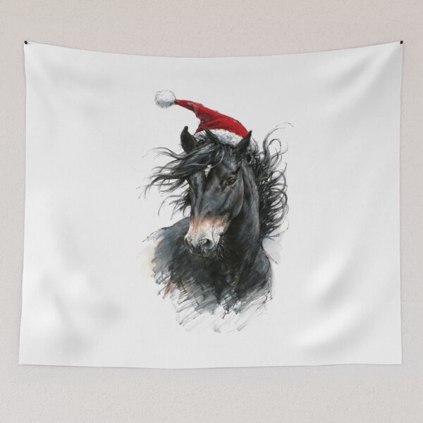 Item preview, 2023 Retro Xmas: Fluffy Horse Love designed and sold by Blink Art Studio.