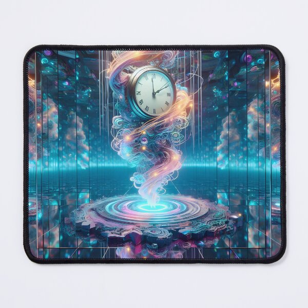 Item preview, Temporal Elegance: 3D Clock's Ethereal Kaleidoscope Dance designed and sold by AI-Only Creations.
