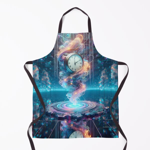 Item preview, Temporal Elegance: 3D Clock's Ethereal Kaleidoscope Dance designed and sold by AI-Only Creations.