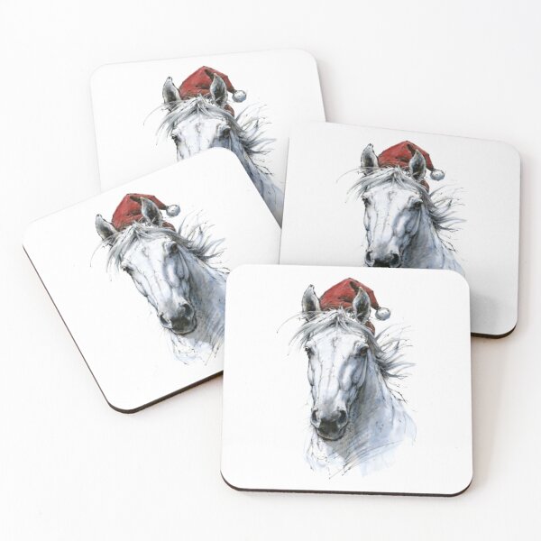 Item preview, 2023 Retro Xmas: Fluffy Horse Love designed and sold by Blink Art Studio.