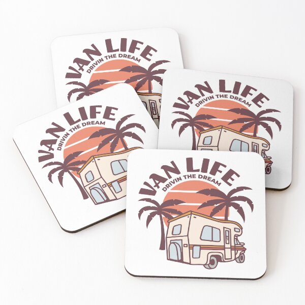 Item preview, vanlife driving the dream, vanlife tees, campervan life, gifts for van lifers designed and sold by QuirkyTease.