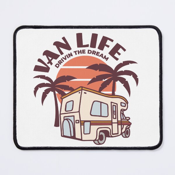 Item preview, vanlife driving the dream, vanlife tees, campervan life, gifts for van lifers designed and sold by QuirkyTease.