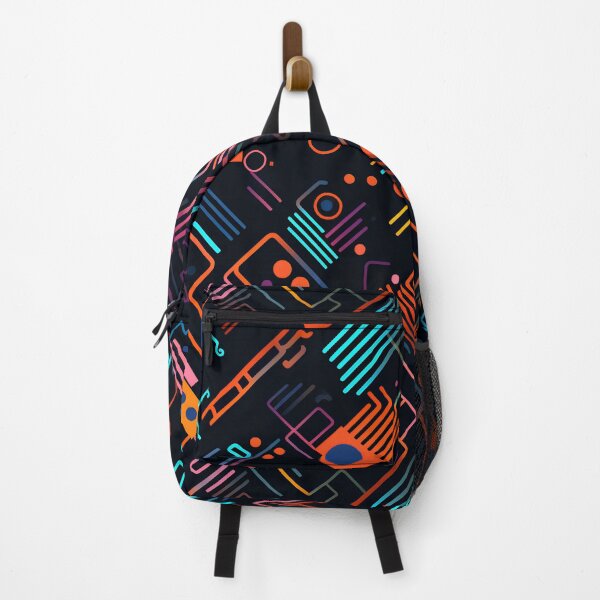 Item preview, Seamless Pattern of Colorful Circuit Boards on a Black Background designed and sold by overheadclick.