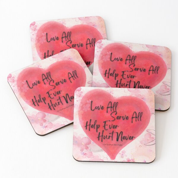 Item preview, Motivational Quote by Sathya Sai Baba / Love All Serve All, Help Ever Hurt Never designed and sold by cosmoasisart.