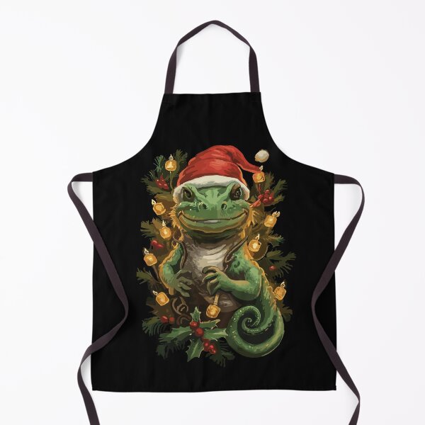Item preview, cute bearded dragon santa red hat christmas leight ugly designed and sold by DrawHandArt.
