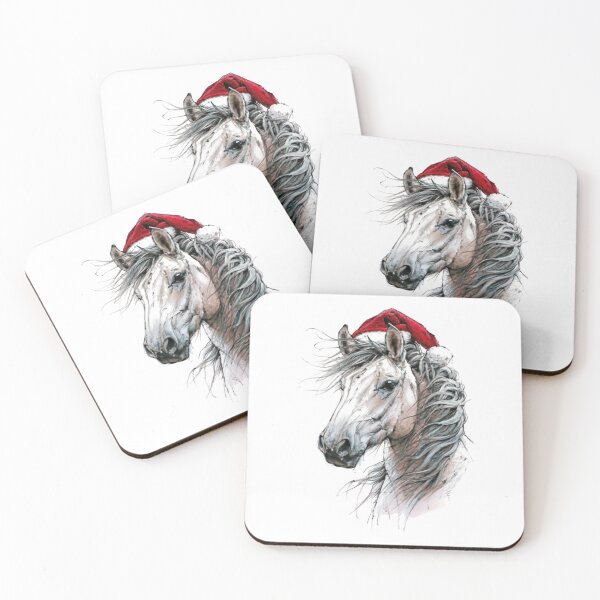 Item preview, 2023 Retro Xmas: Fluffy Horse Love designed and sold by Blink Art Studio.